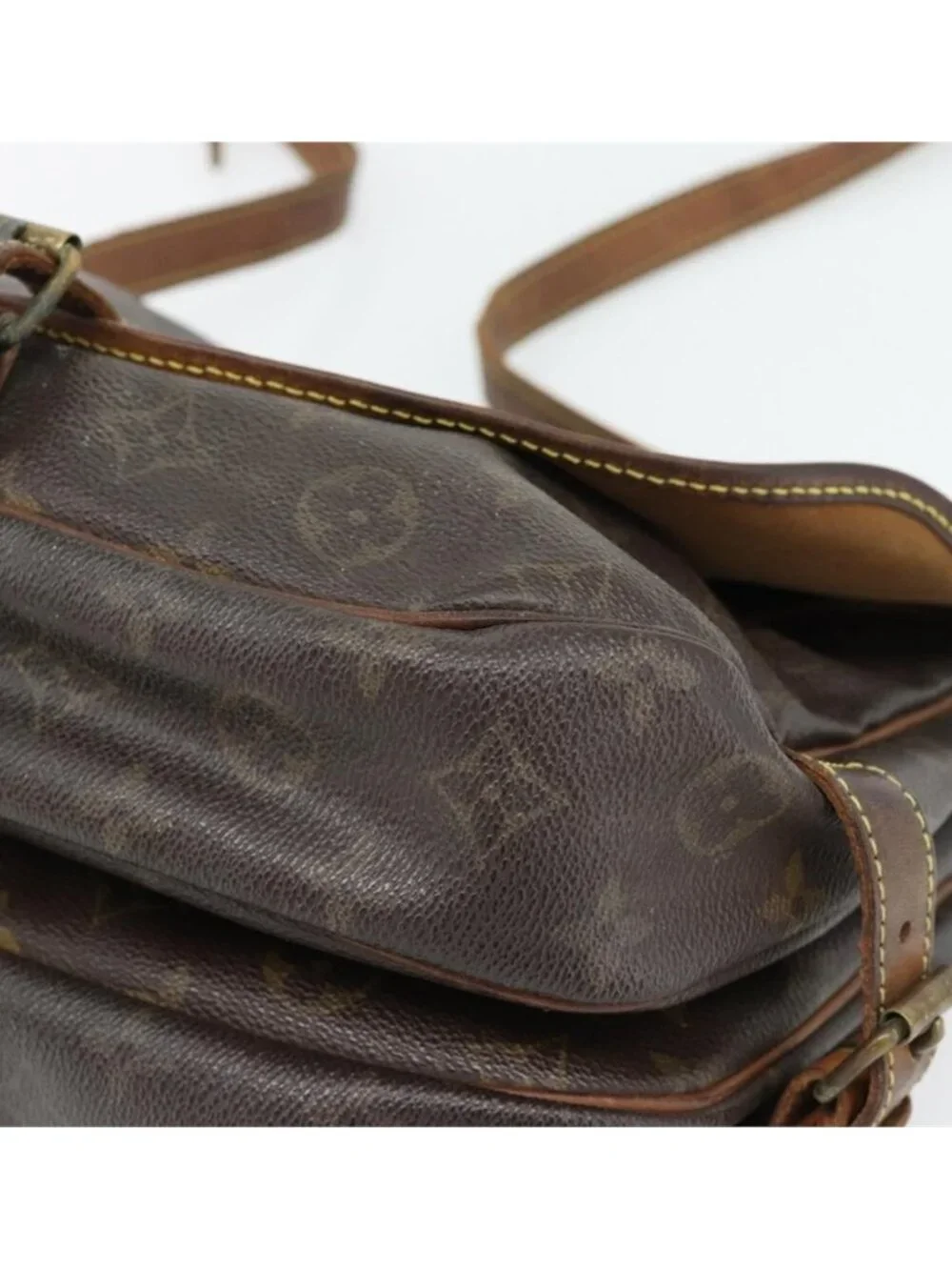 Authentic LOUIS VUITTON Monogram Saumur 30 Shoulder Bag M42256 LV